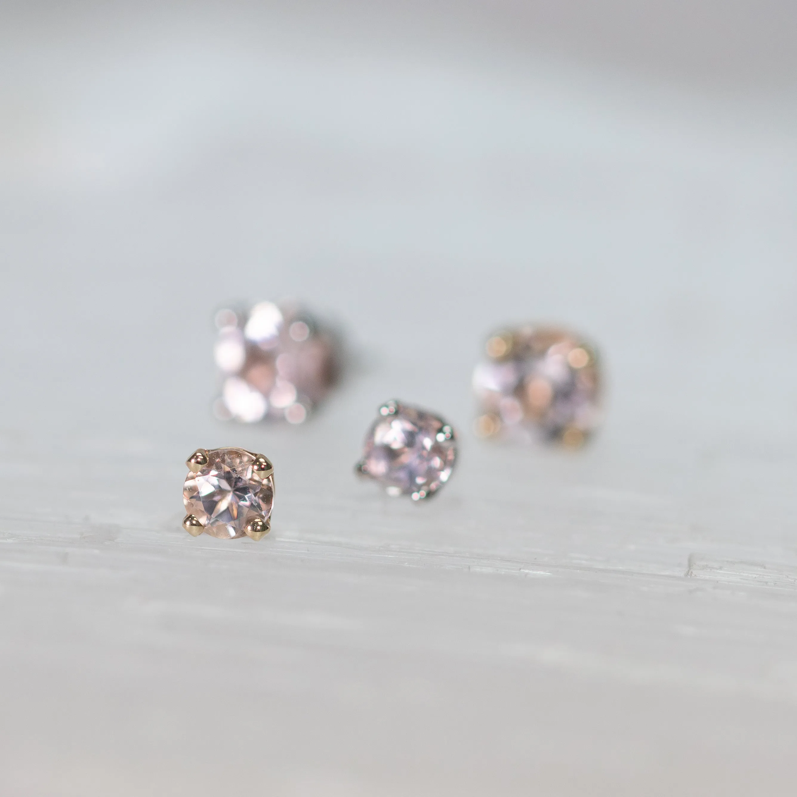 Morganite Prong Threadless End
