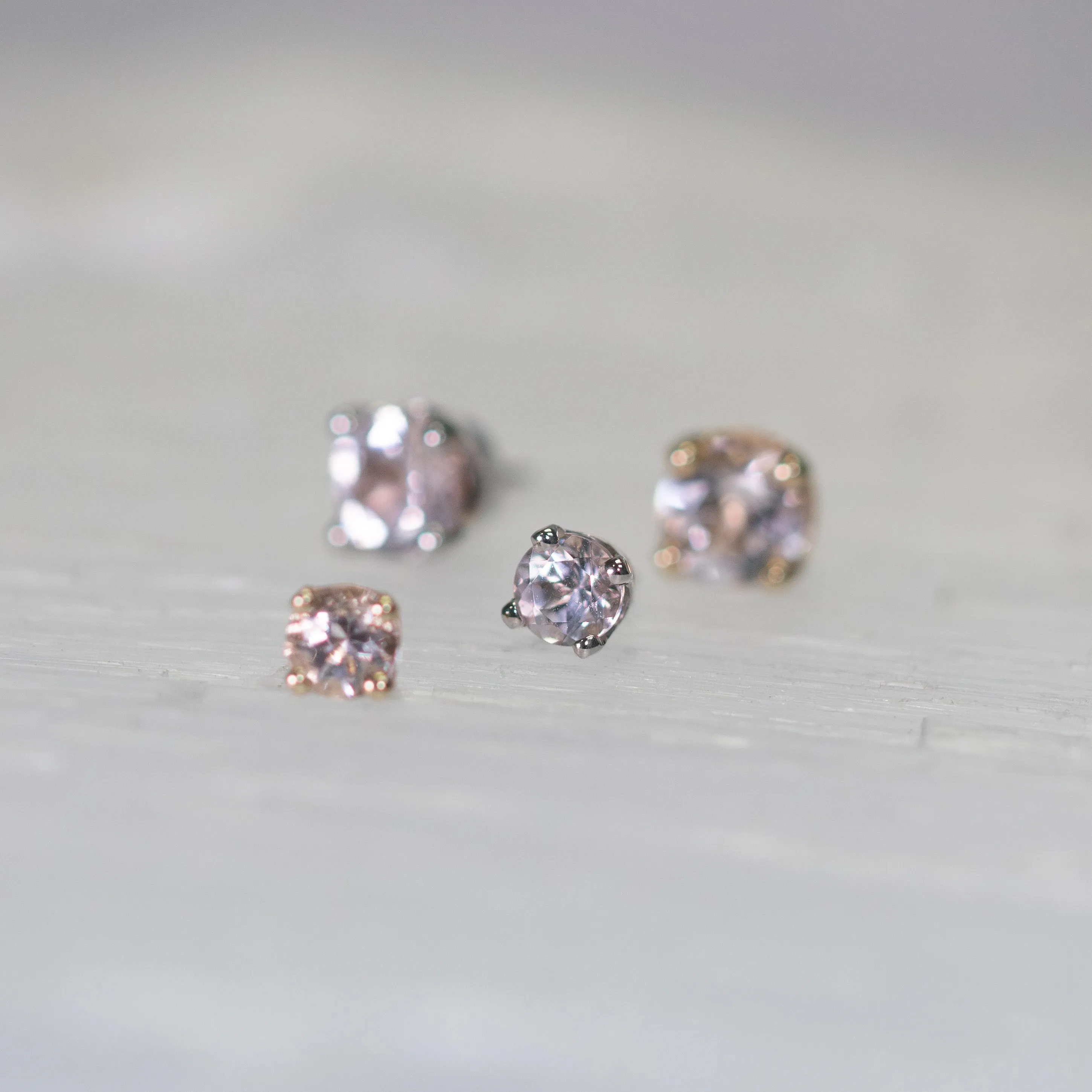 Morganite Prong Threadless End