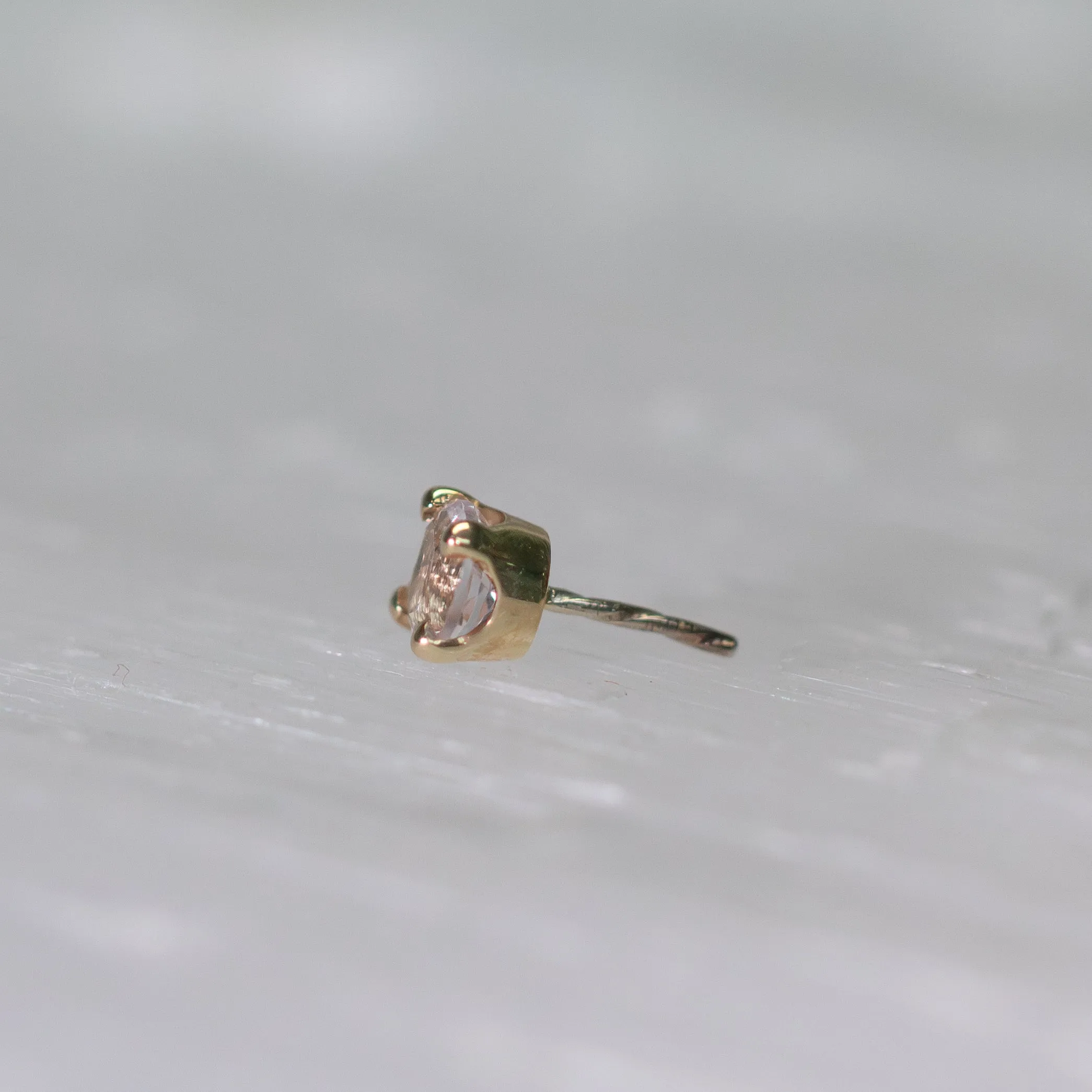 Morganite Prong Threadless End