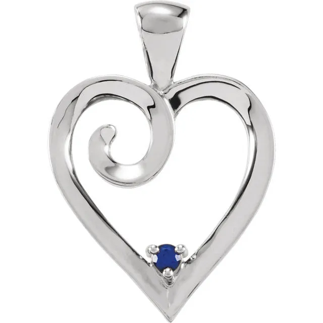 Mother's Family Birthstone Heart Pendant or Necklace