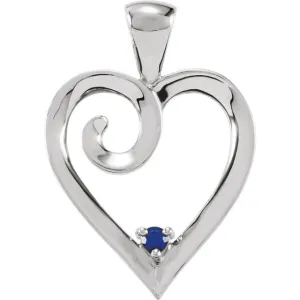 Mother's Family Birthstone Heart Pendant or Necklace