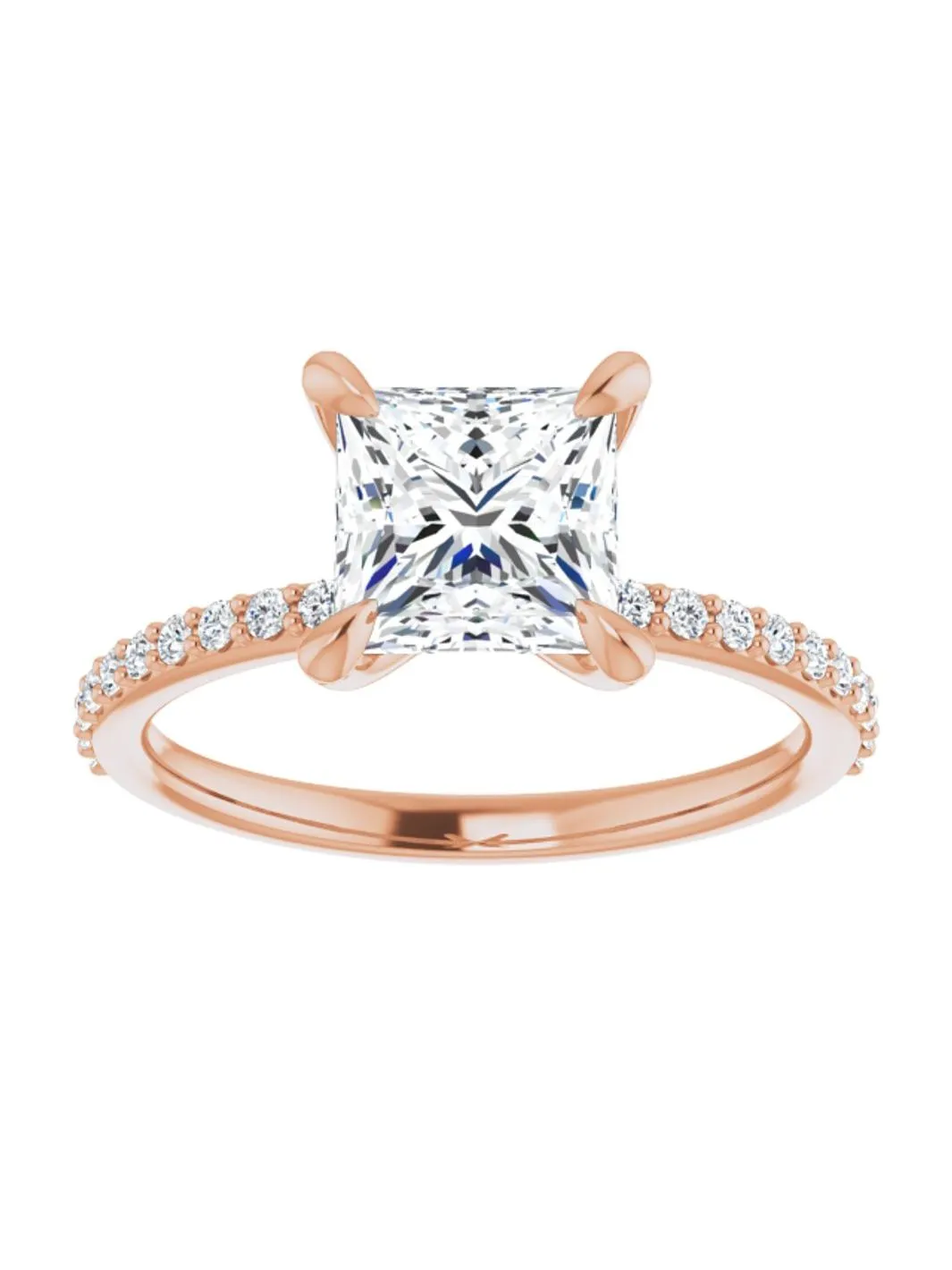 Narrow Diamond Band Classic Engagement Ring 1/5 ct. tw.