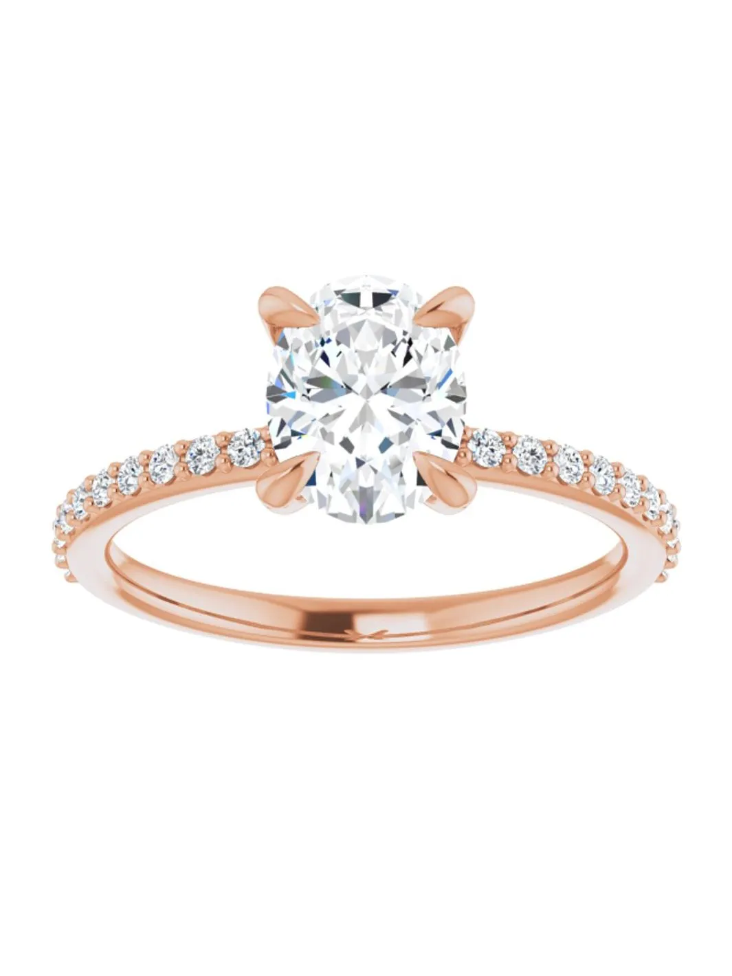 Narrow Diamond Band Classic Engagement Ring 1/5 ct. tw.