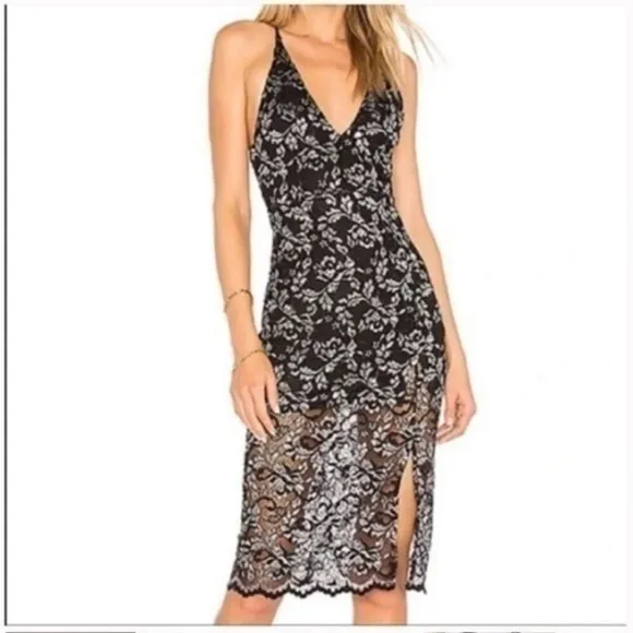 NBD Dress Sitabella in Black and Silver