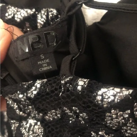 NBD Dress Sitabella in Black and Silver