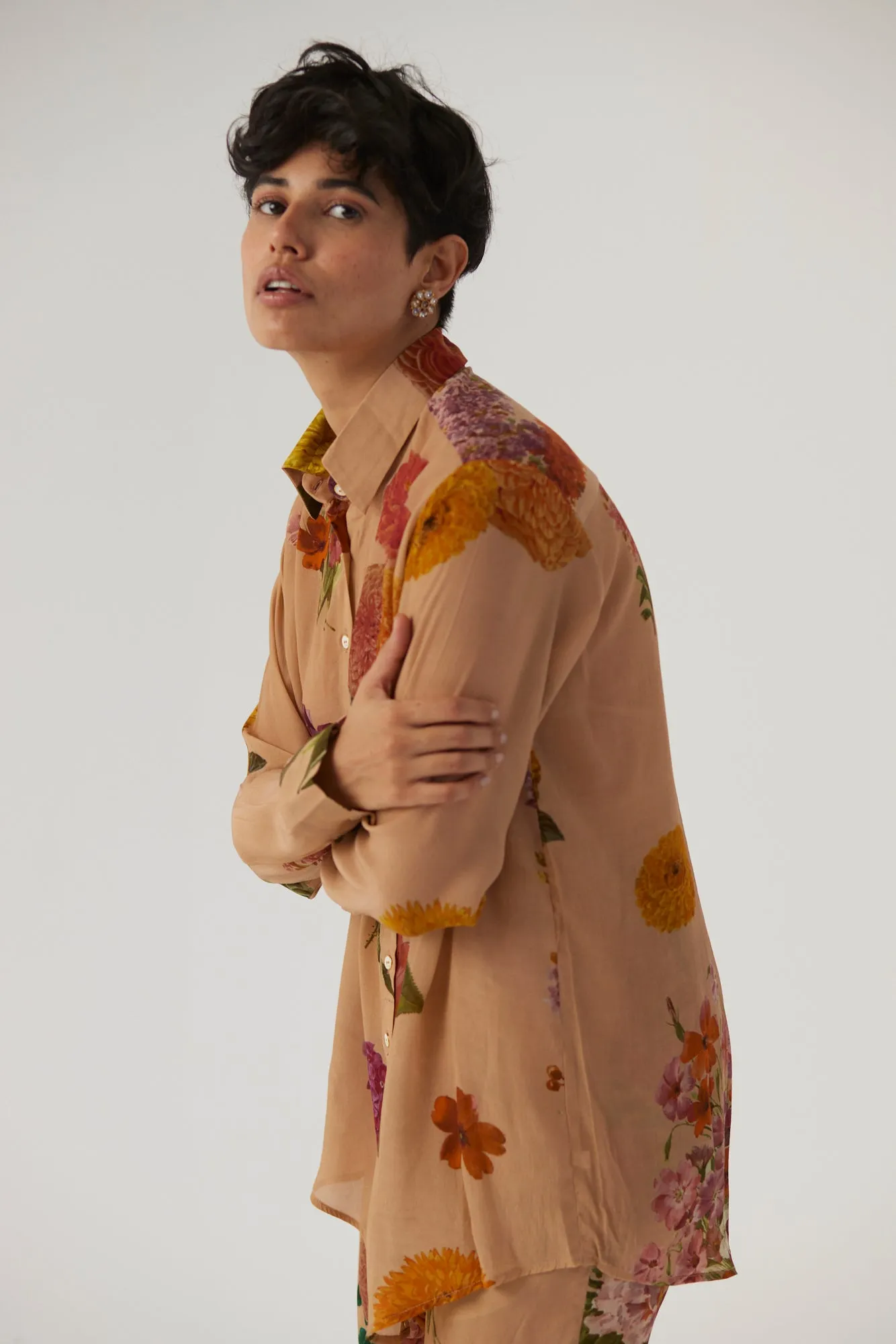 New Season Fall 24/Summer 25-Coord Set-Crepe-Vintage Garden Beige-YAMBB01-Fashion Edit Yam