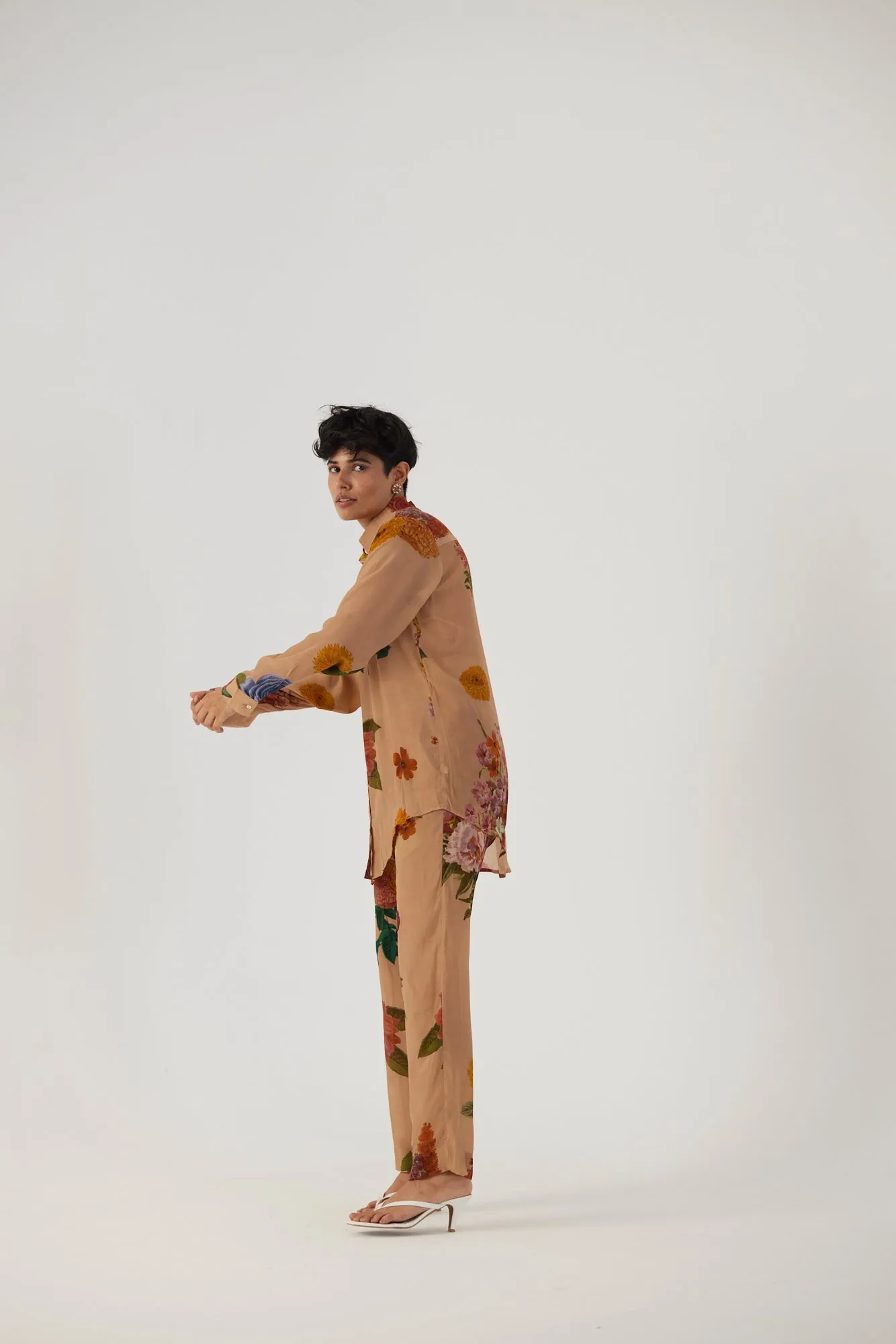 New Season Fall 24/Summer 25-Coord Set-Crepe-Vintage Garden Beige-YAMBB01-Fashion Edit Yam