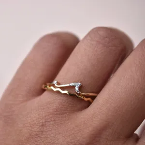 Ocean & Wave Ring Set
