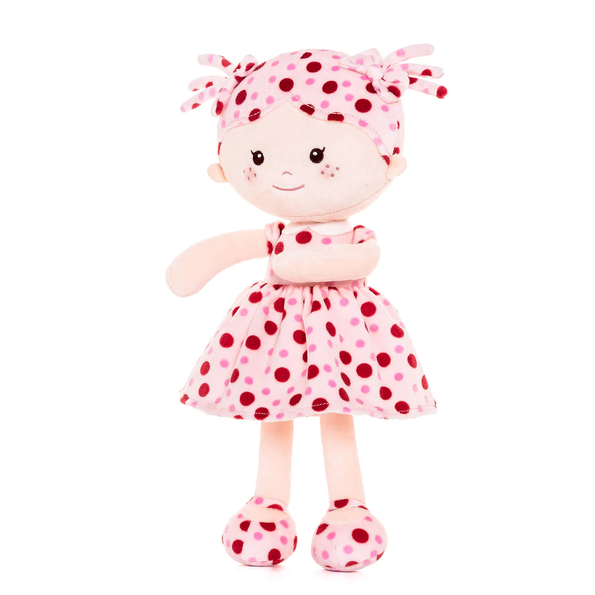 Onetoo 13-inch Personalized Mini Polka Dot Series Dolls Pink Dress Red Polka Girl Gifts