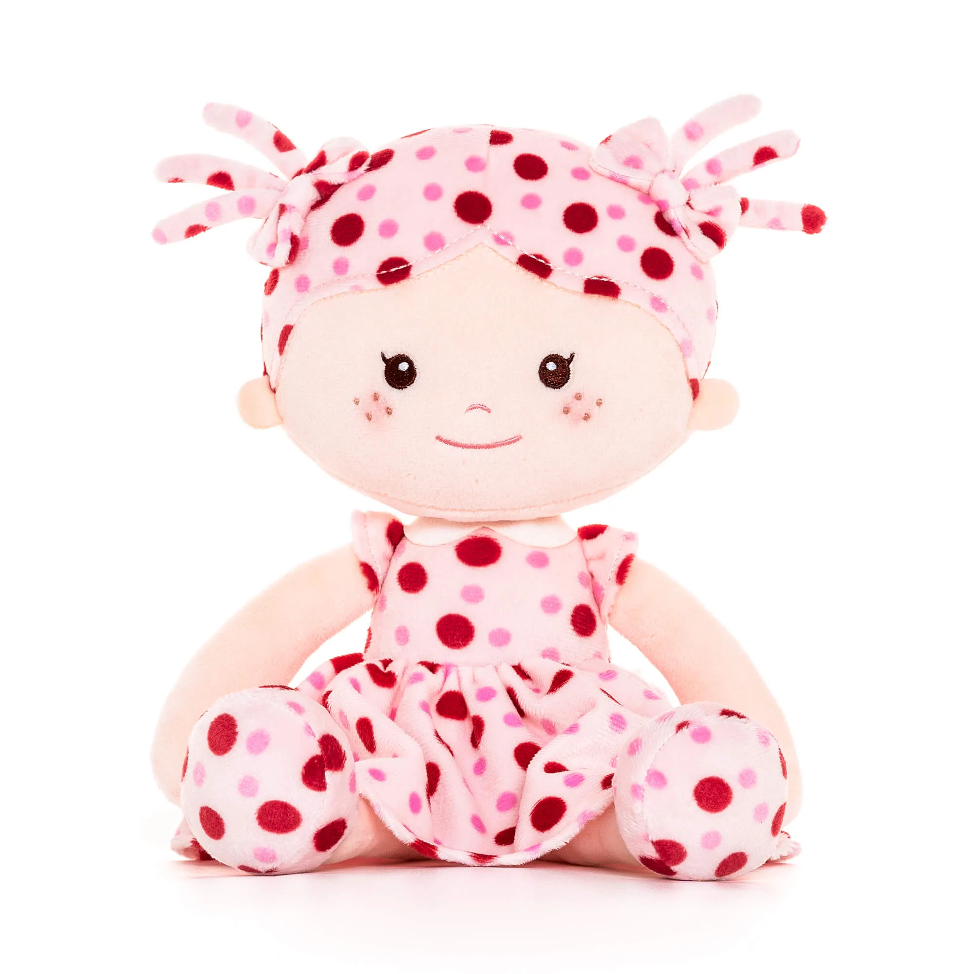 Onetoo 13-inch Personalized Mini Polka Dot Series Dolls Pink Dress Red Polka Girl Gifts