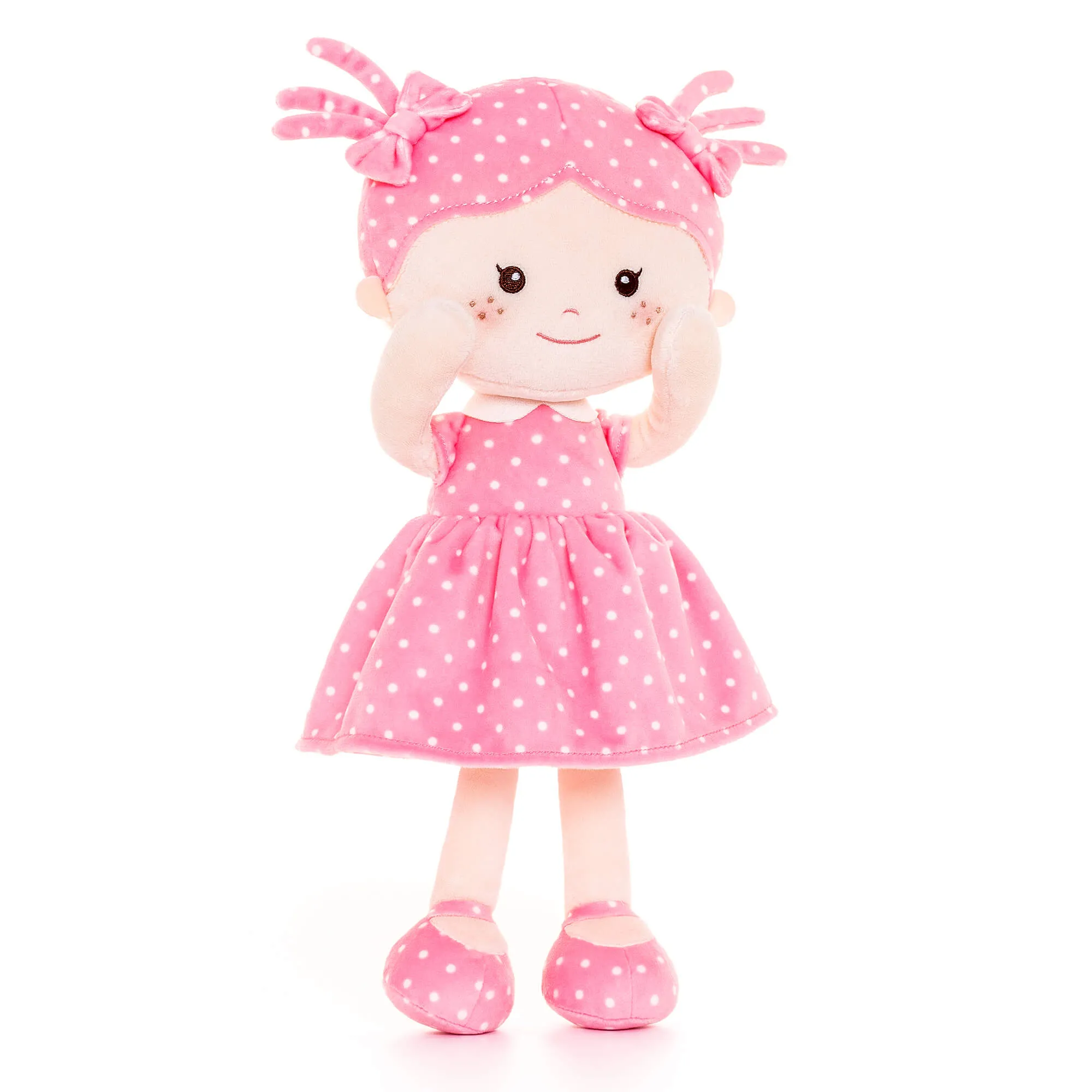 Onetoo 13-inch Personalized Mini Polka Dot Series Dolls Pink Dress White Polka Girl Gifts
