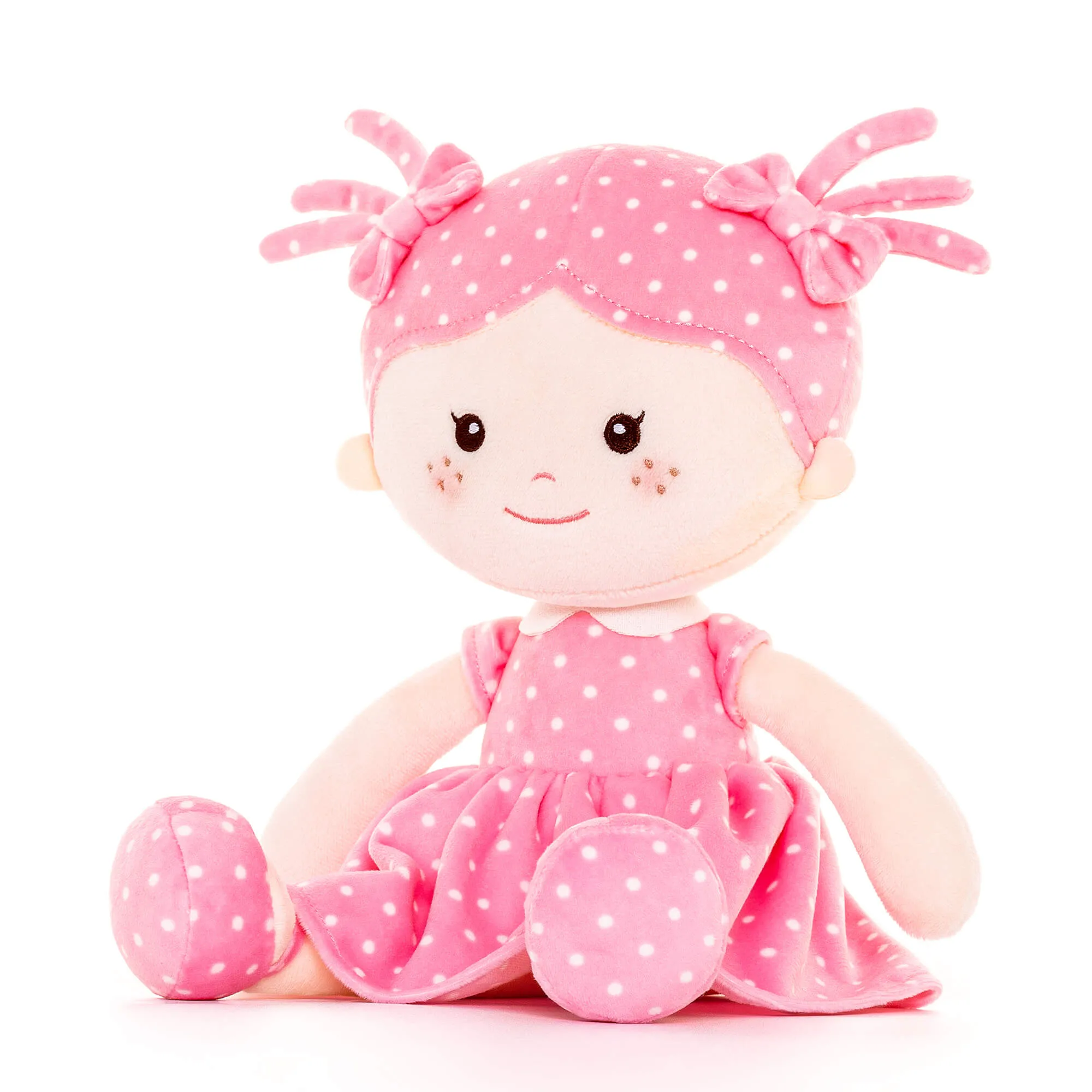 Onetoo 13-inch Personalized Mini Polka Dot Series Dolls Pink Dress White Polka Girl Gifts