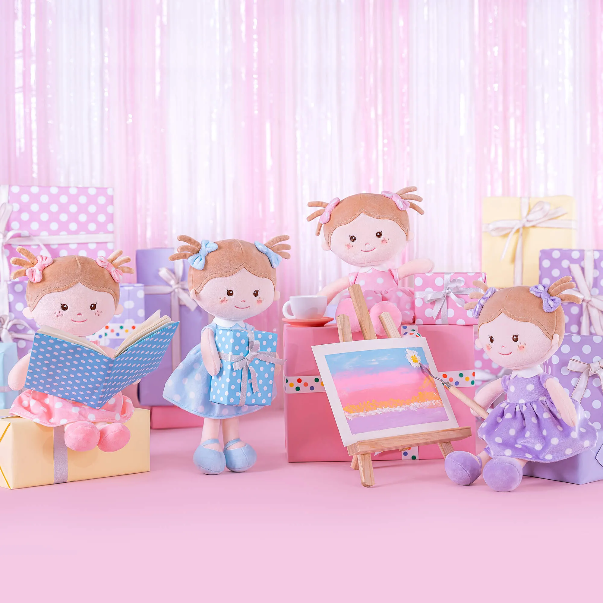 Onetoo 13-inch Personalized Polka Dot Series Dolls Best Girl Gifts