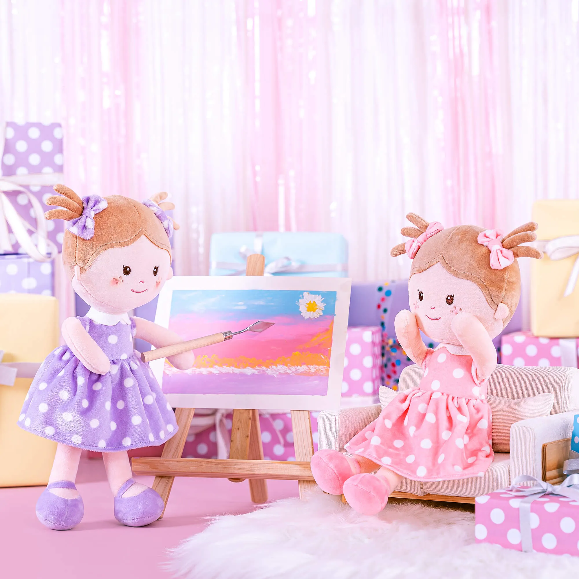 Onetoo 13-inch Personalized Polka Dot Series Dolls Best Girl Gifts