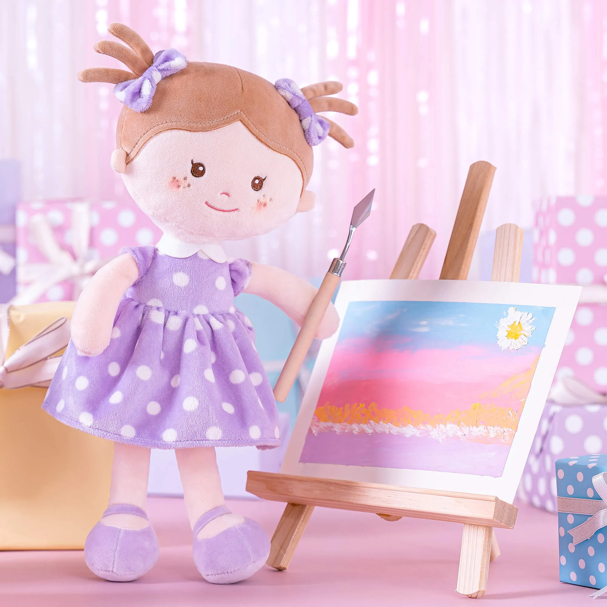 Onetoo 13-inch Personalized Polka Dot Series Dolls Best Girl Gifts