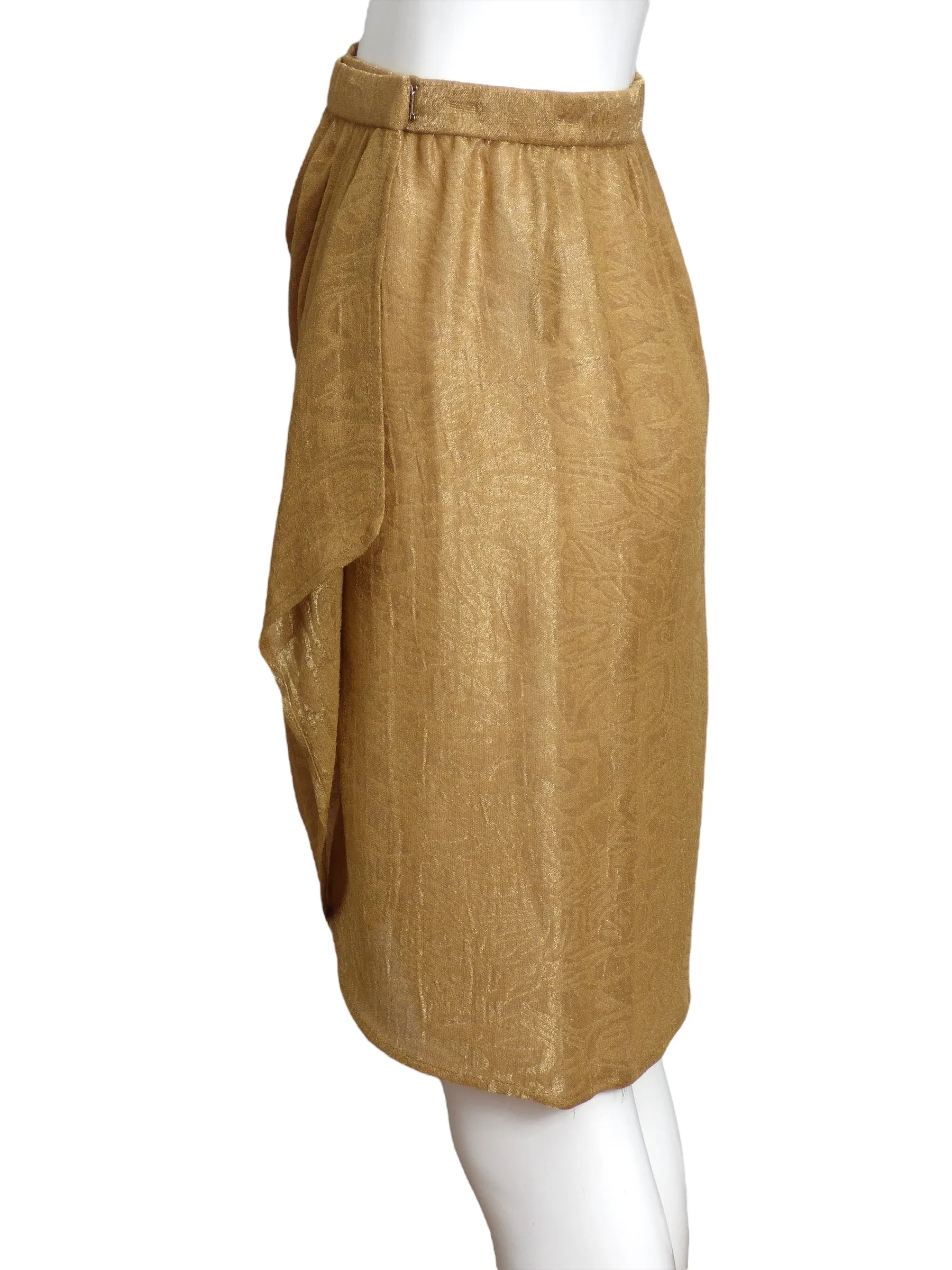 OSCAR DE LA RENTA- 1991 3pc Gold Lace & Brocade Ensemble, Size 6