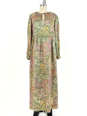 Oscar De La Renta Metallic Brocade Dress
