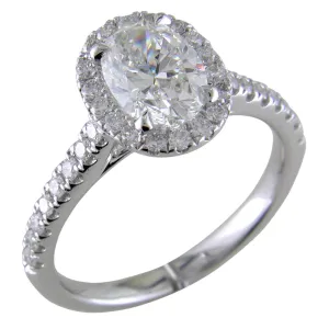 Oval Brilliant 1.30 carat Forevermark Halo Engagement Ring Platinum