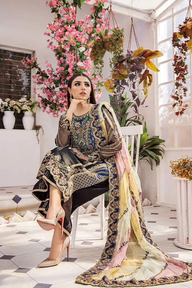 Pakistani Black Kameez Trouser Dupatta Wedding Dress