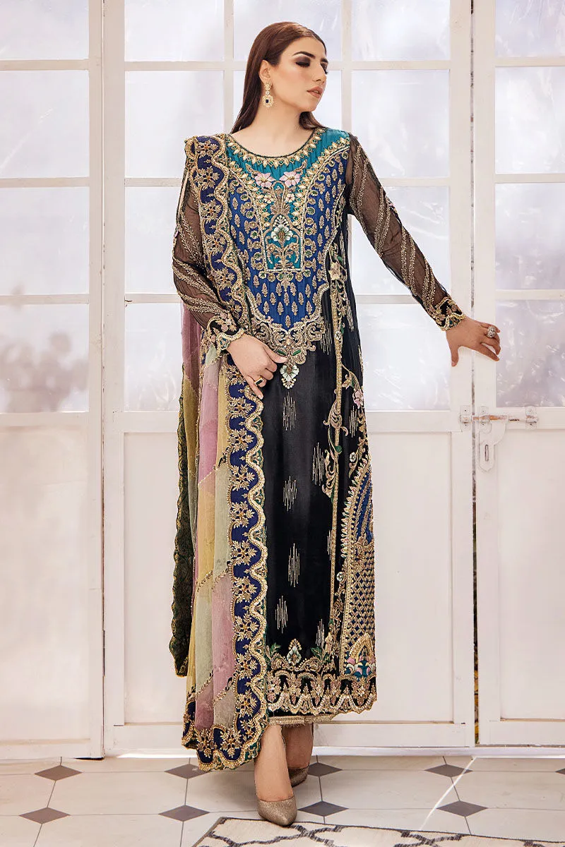 Pakistani Black Kameez Trouser Dupatta Wedding Dress