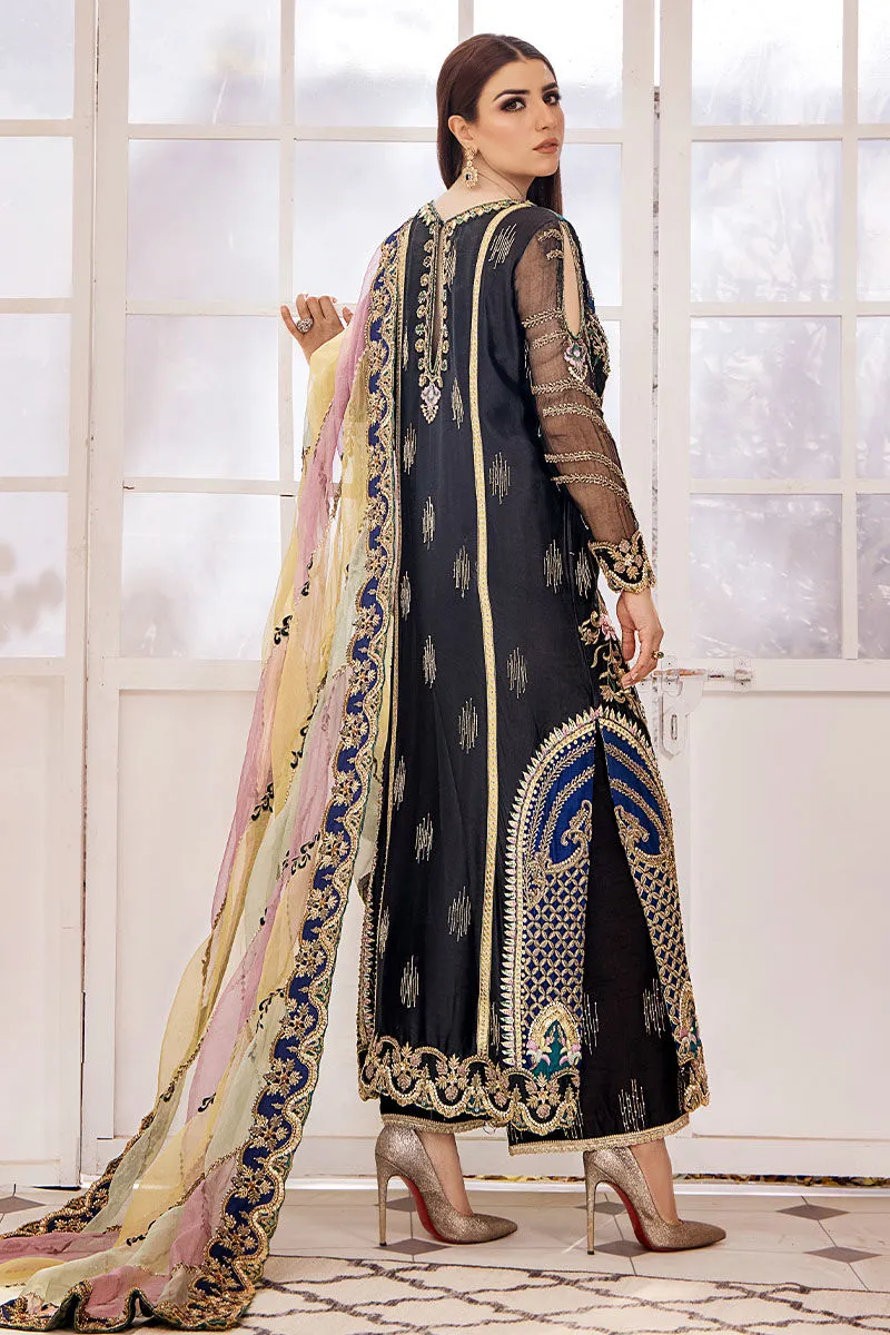 Pakistani Black Kameez Trouser Dupatta Wedding Dress