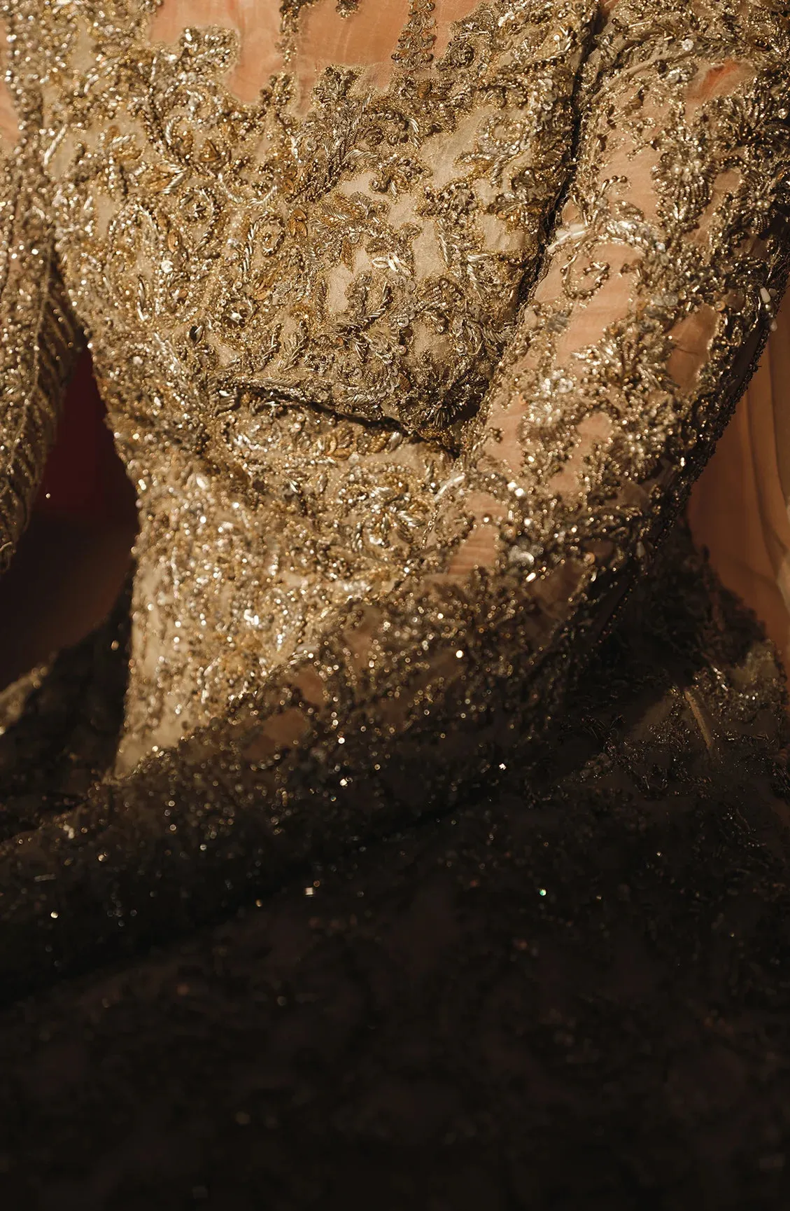 Pakistani Bridal Dress in Heavy Embellished Gown Style