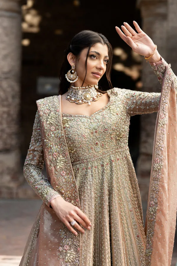 Pakistani Bridal Dress in Pishwas Frock Lehenga Style