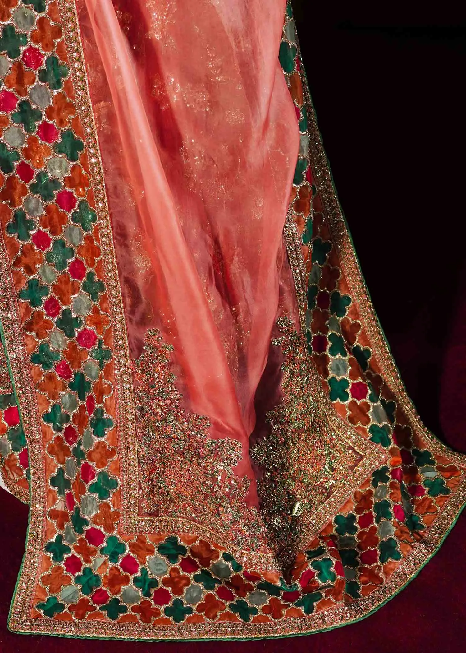 Pakistani Bridal Dress in Pishwas Frock Sharara Style