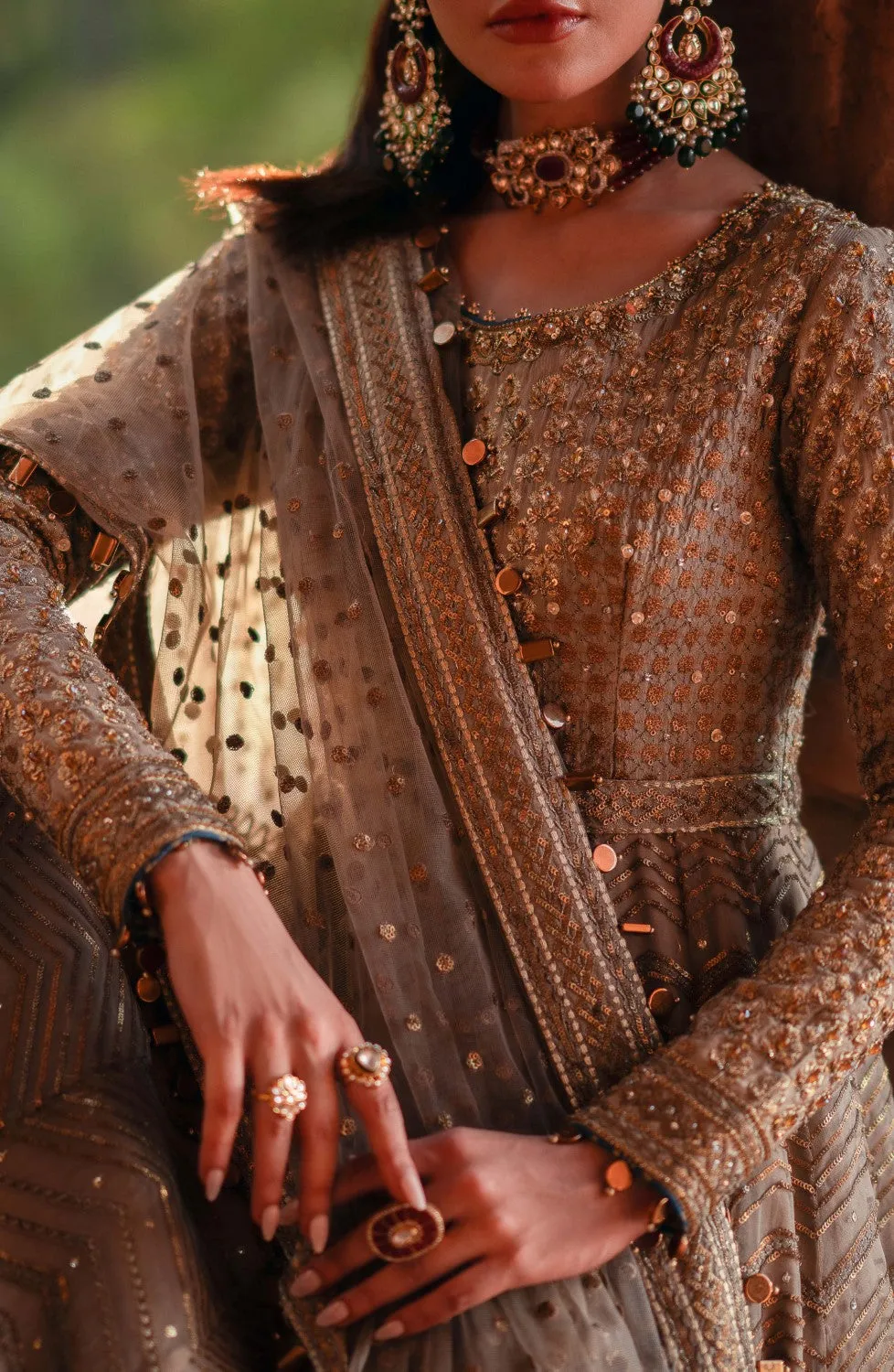 Pakistani Bridal Dress in Traditional Pishwas Style