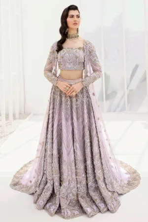 Pakistani Bridal Purple Lehenga Choli Dupatta #BS830