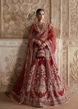 Pakistani Wedding Dress in Bridal Red Lehenga Style