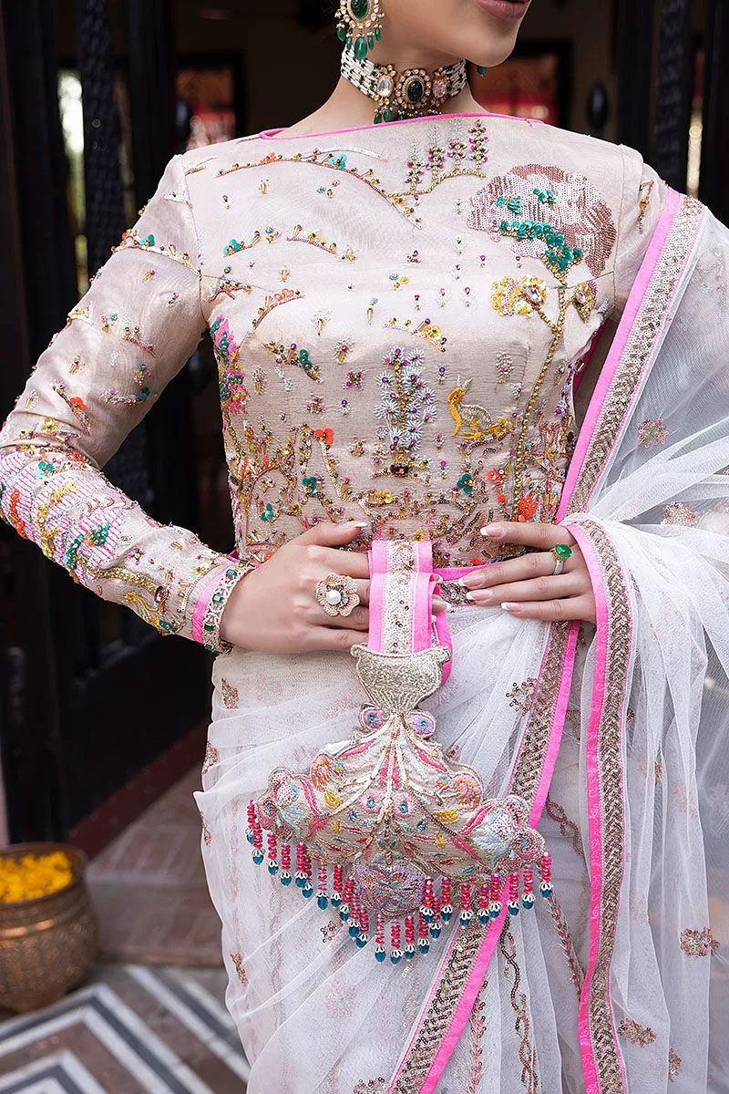 Pakistani Wedding Dress in Premium Net Saree Style