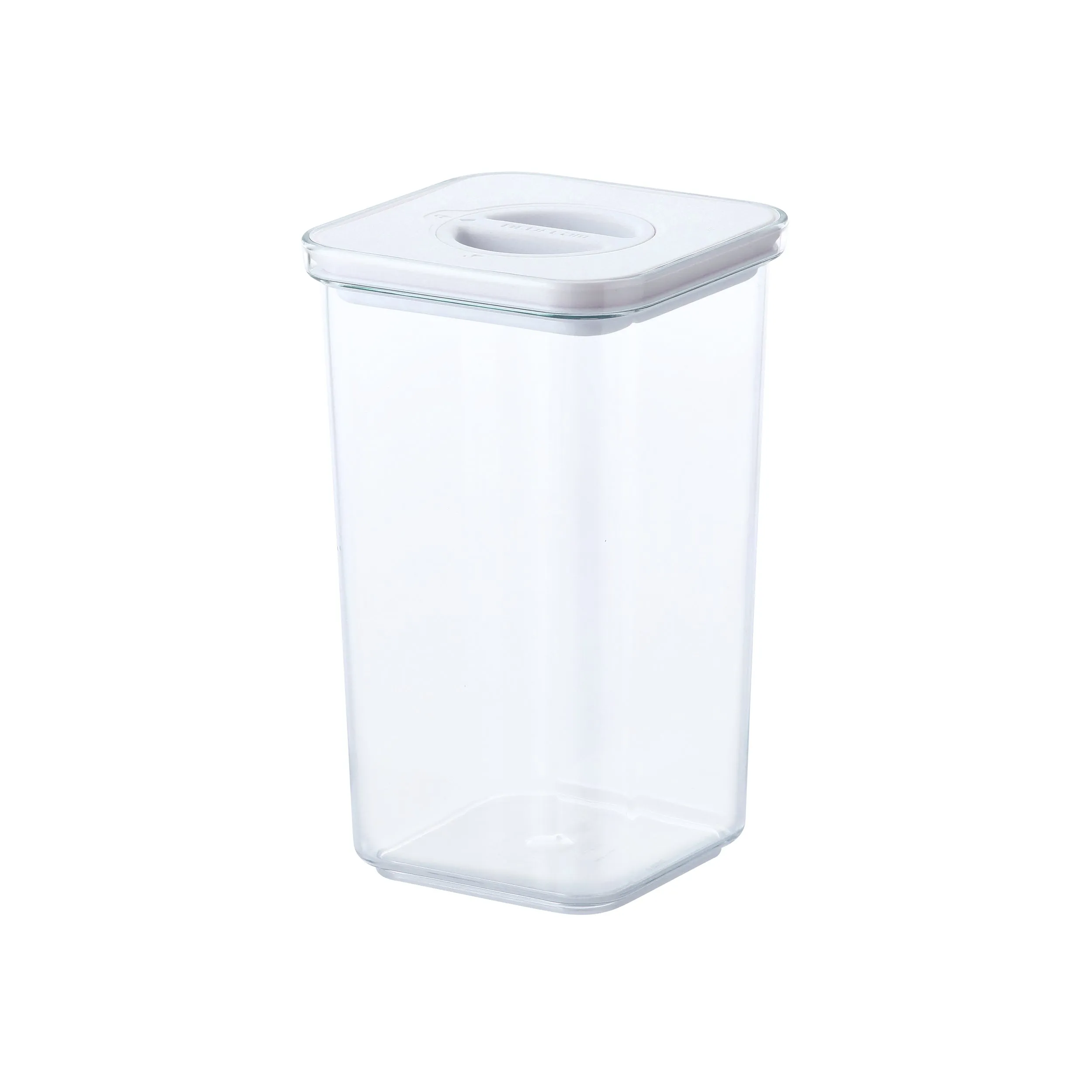 Pantry Canister with Smart Seal - Square Medium 2.2QT (2.1L), White Lid by Neoflam
