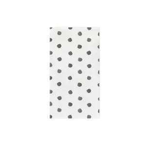 Papersoft Napkins Dot Grey Guest Towels (Pack of 20)