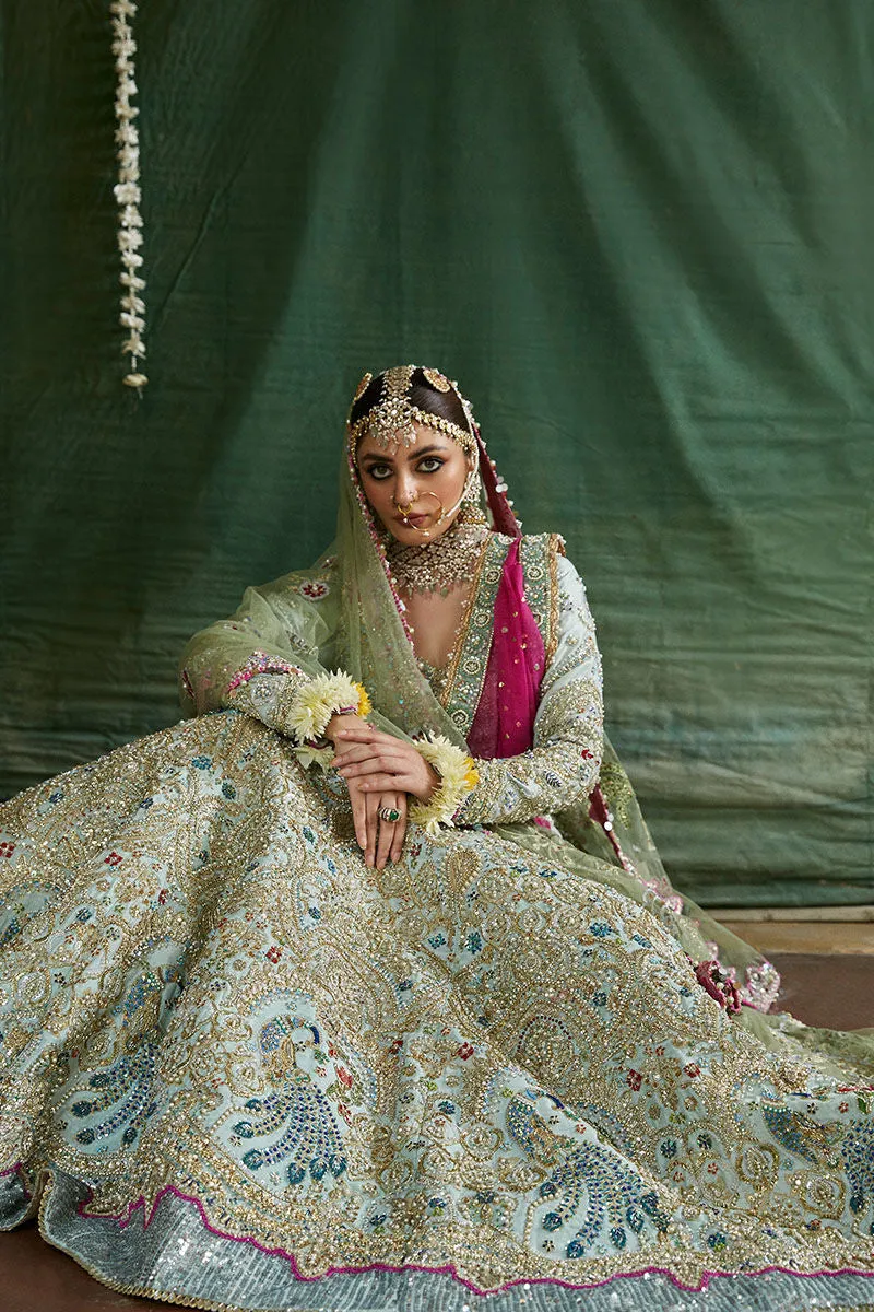 Pastel Green Lehenga Choli for Pakistani Wedding Dresses