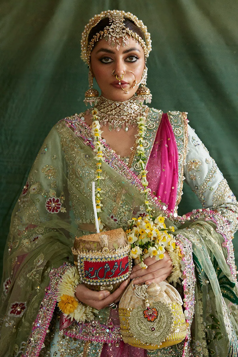 Pastel Green Lehenga Choli for Pakistani Wedding Dresses