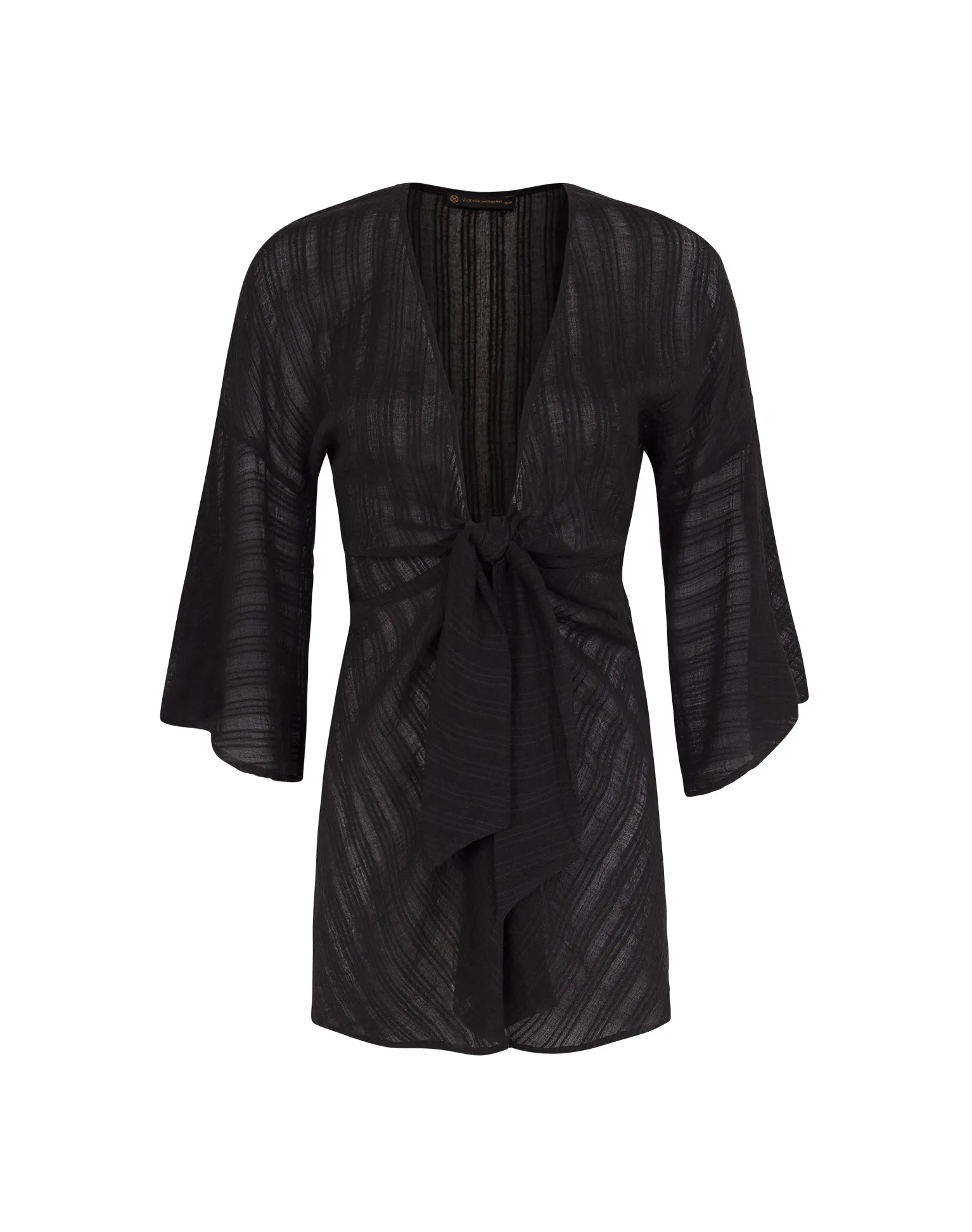 Perola Short Caftan - Striped Black