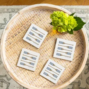 Personalized Striped Oars Coaster Set