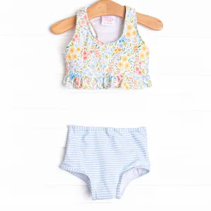 Petal Promises Bikini, Blue