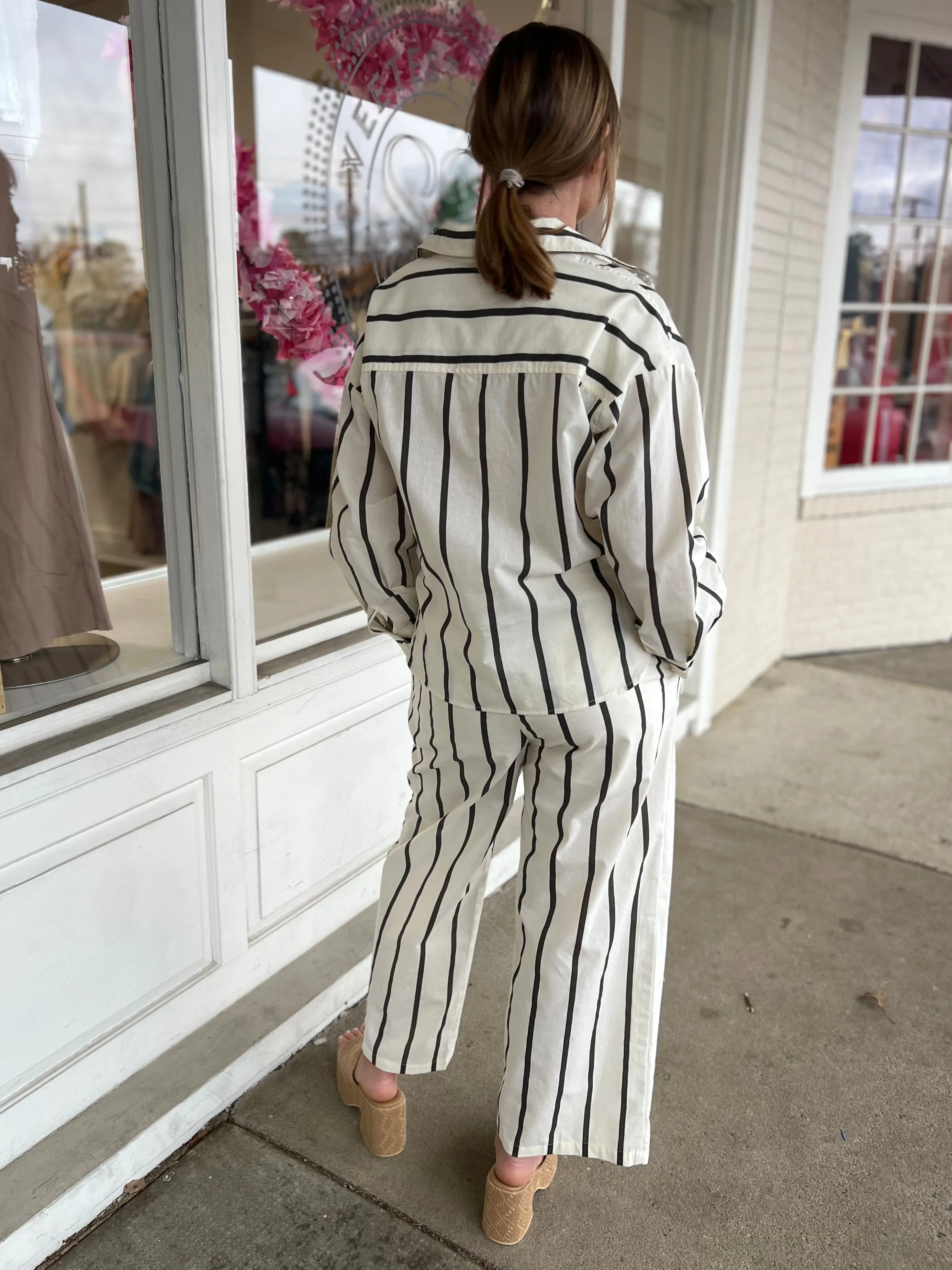 Peyton Striped Wide Leg Pants