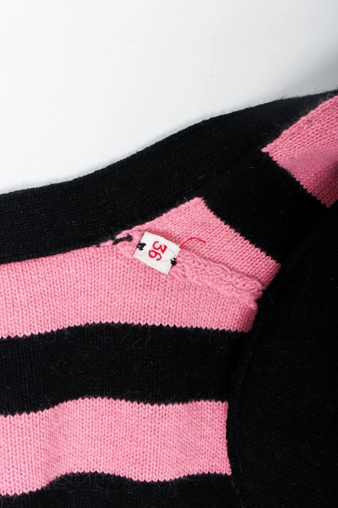 Pink Stripe Knit Boxy Cardigan