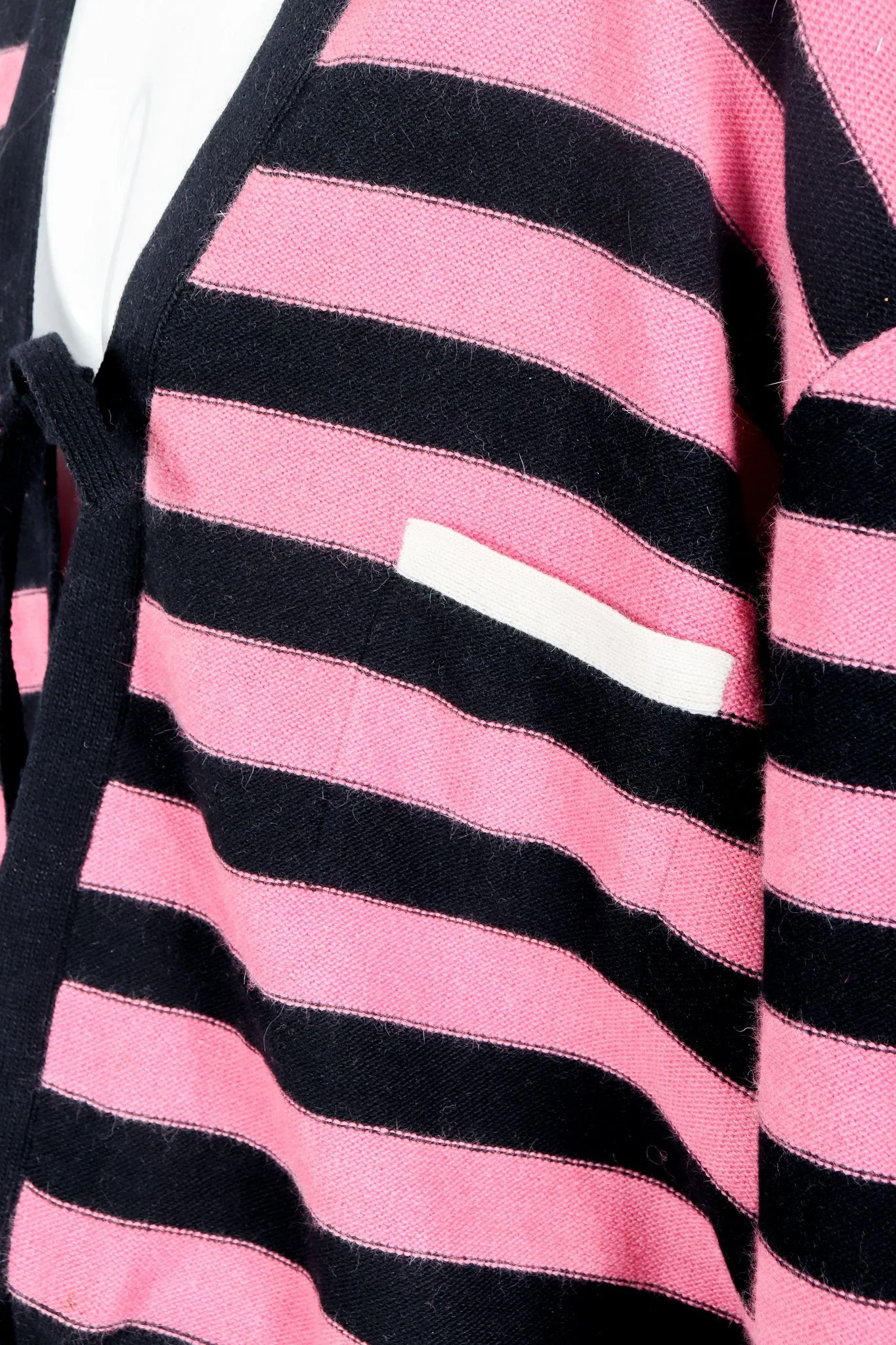 Pink Stripe Knit Boxy Cardigan