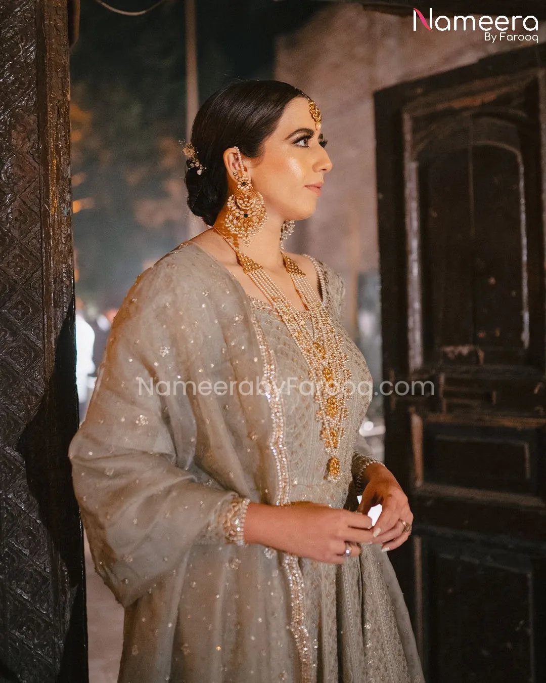 Pishwas Style Bridal Frock with Churidar Pajama #BS201