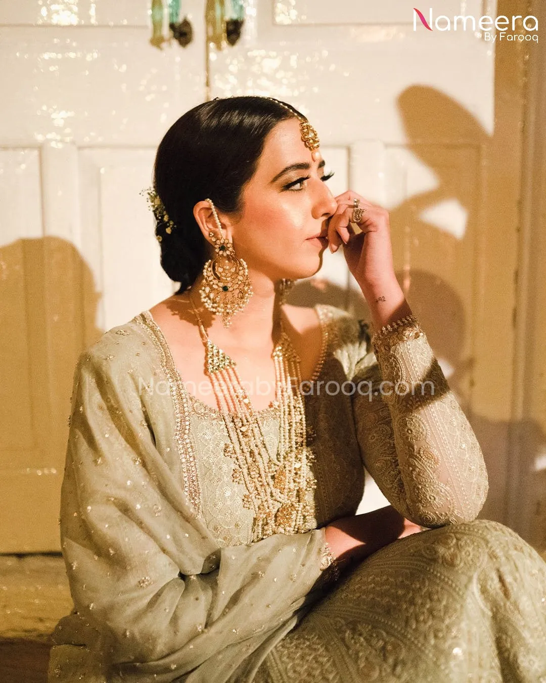 Pishwas Style Bridal Frock with Churidar Pajama #BS201