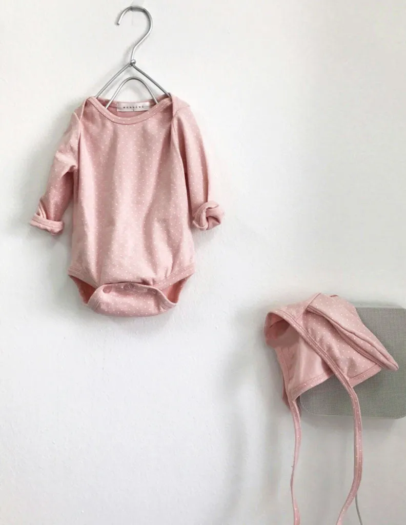 Polka Bunny Romper and Bonnet Set