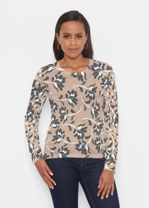 Polka Dot Floral (7875) ~ Signature Long Sleeve Crew Shirt