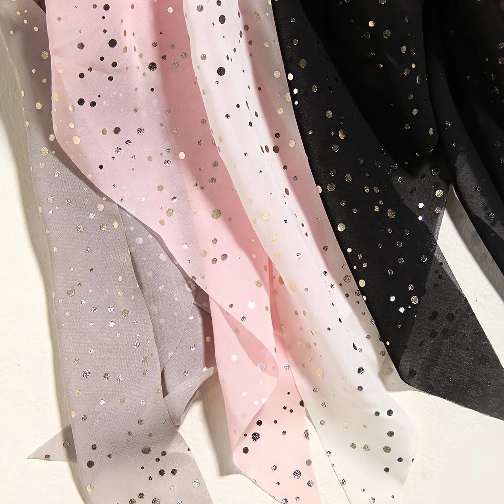Polka Dot Hair Scarf Scrunchy Set