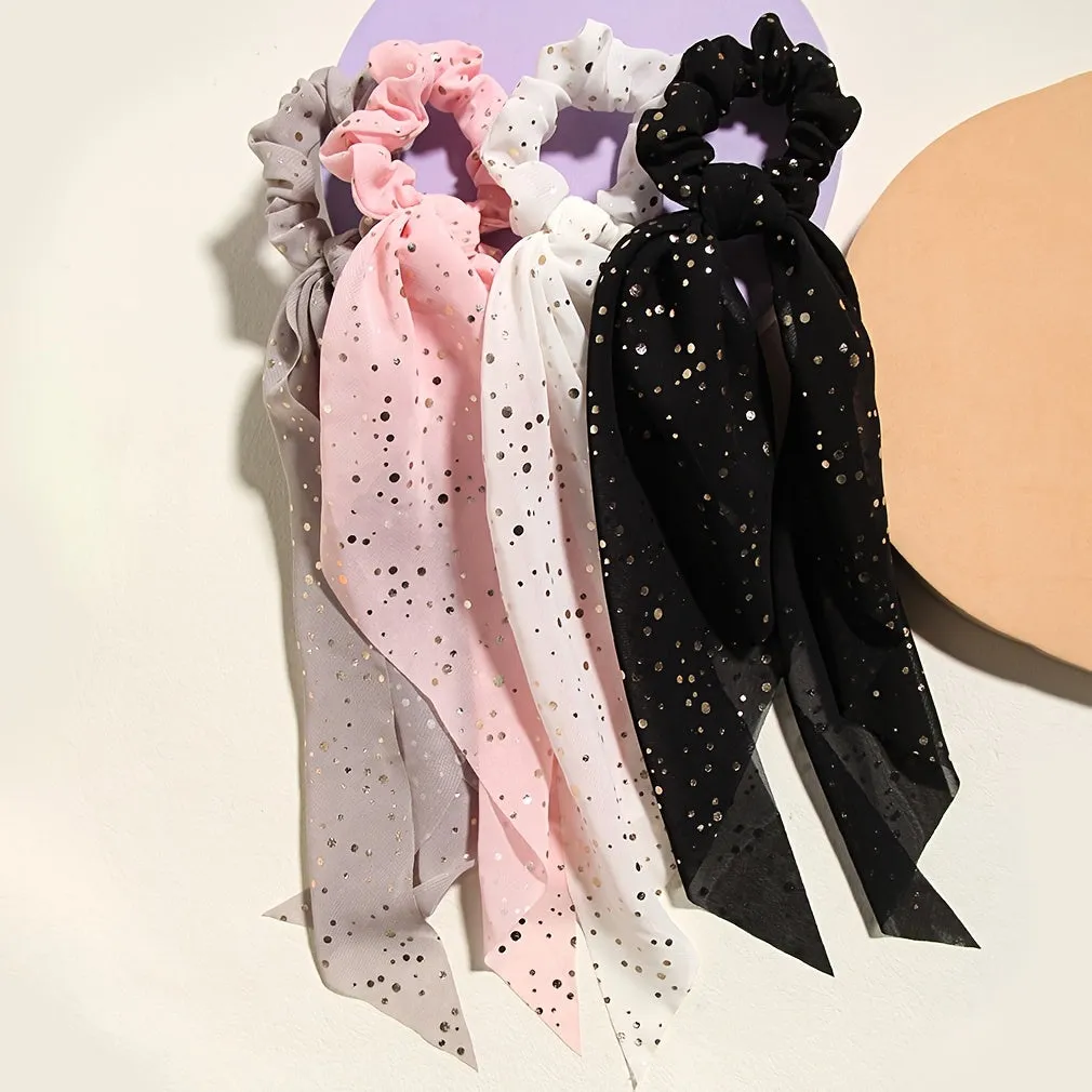 Polka Dot Hair Scarf Scrunchy Set
