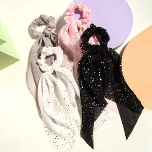 Polka Dot Hair Scarf Scrunchy Set