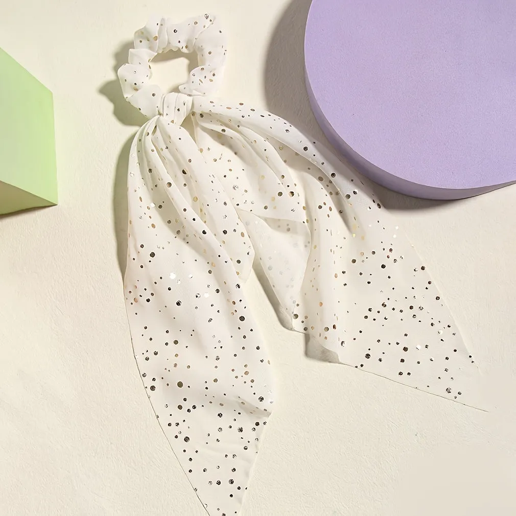 Polka Dot Hair Scarf Scrunchy Set